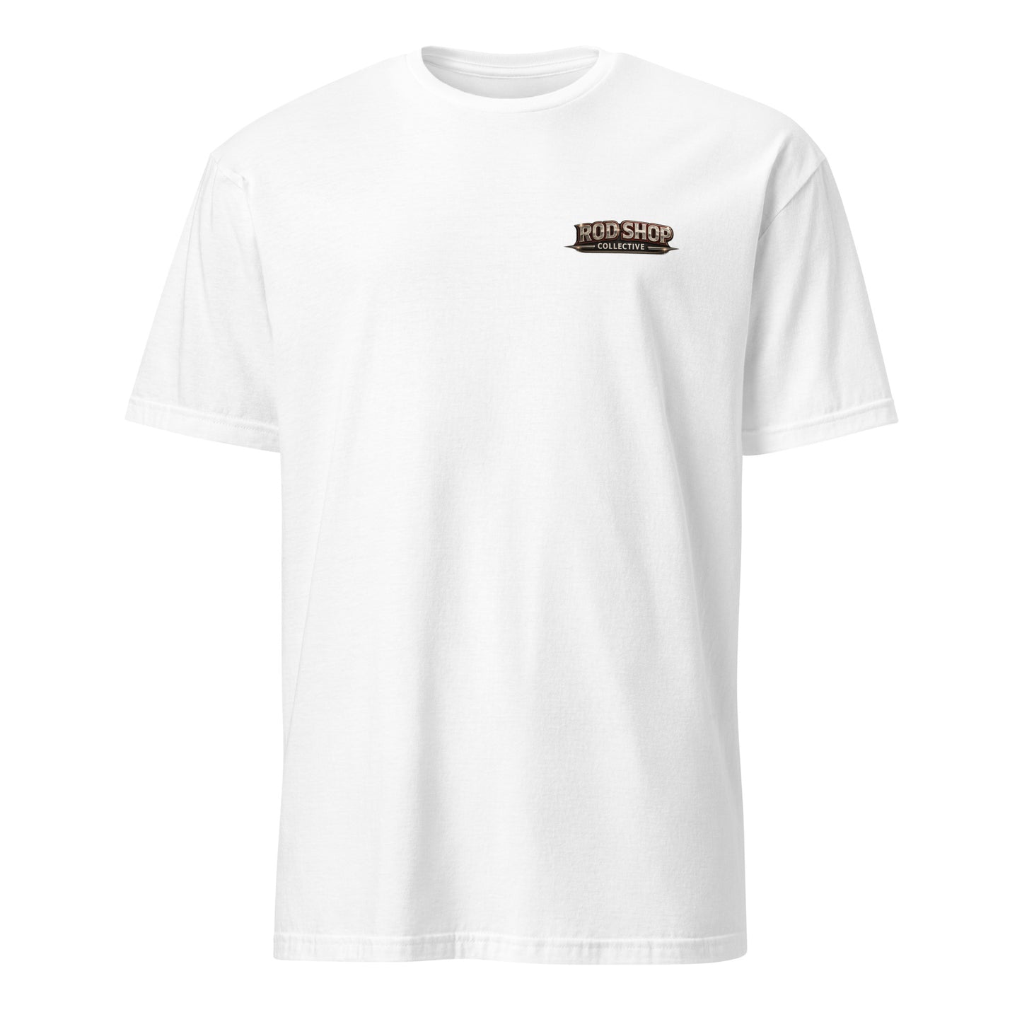 If Money Can't Buy Happiness Explain Hot Rods and Beer t-shirt — funny gearhead and beer lover humor tee on white front pocket design — Rod Shop Collective — Louisville, Kentucky