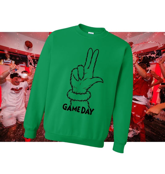 GRINCH L UP CHRISTMAS BASKETBALL GAME DAY SWEATSHIRT