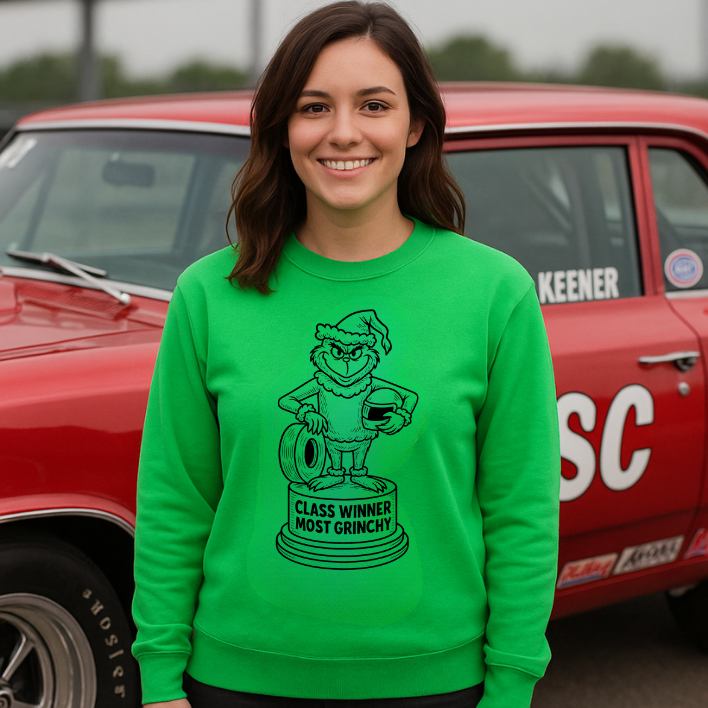 THE ULTIMATE DRAG RACER CHRISTMAS SWEATSHIRTS! GRINCH OR SANTA!