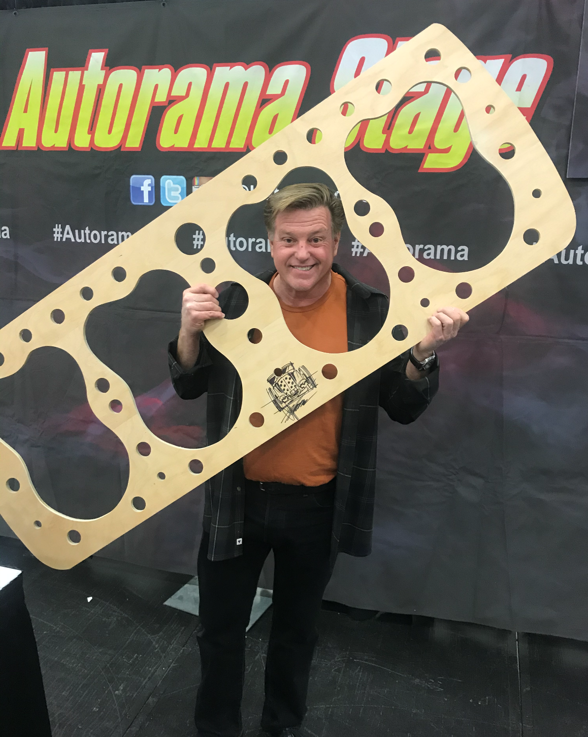 Flathead Ford giant head gasket wall art for man cave and garage decor